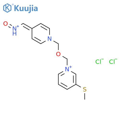 Pyridinium,1-[[[4-[(hydroxyimino)methyl]pyridinio]methoxy]methyl]-3-(methylthio)-,chloride (1:2) structure