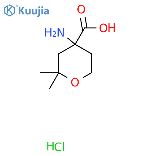 4-Amino-2,2-dimethyloxane-4-carboxylic acid hydrochloride structure