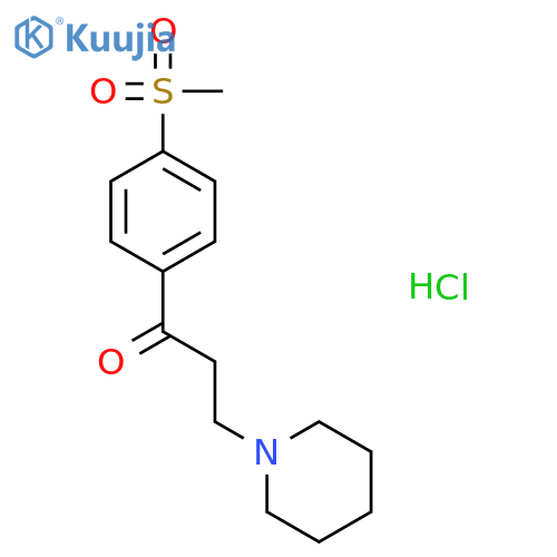 1-Propanone,1-[4-(methylsulfonyl)phenyl]-3-(1-piperidinyl)-, hydrochloride (1:1) structure