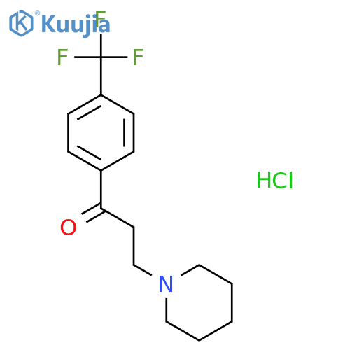 1-Propanone,3-(1-piperidinyl)-1-[4-(trifluoromethyl)phenyl]-, hydrochloride (1:1) structure