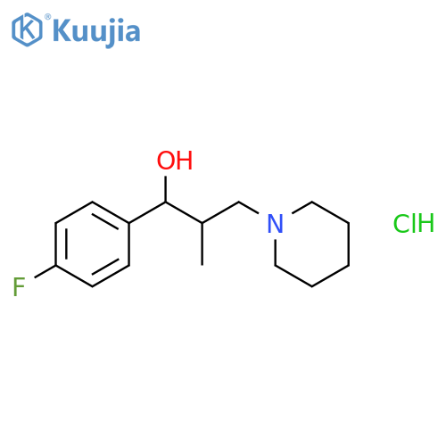 1-Piperidinepropanol, a-(4-fluorophenyl)-b-methyl-, hydrochloride (1:1) structure