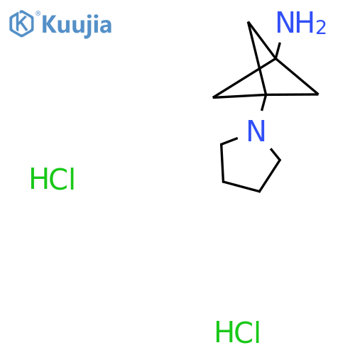 3-(Pyrrolidin-1-yl)bicyclo[1.1.1]pentan-1-amine dihydrochloride structure