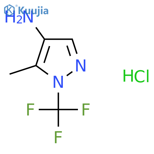 5-methyl-1-(trifluoromethyl)-1H-pyrazol-4-amine hydrochloride structure