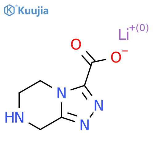 Lithium 5,6,7,8-tetrahydro[1,2,4]triazolo[4,3-a]pyrazine-3-carboxylate structure