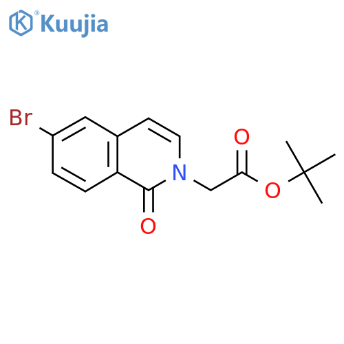 Tert-butyl 2-(6-bromo-1-oxo-1,2-dihydroisoquinolin-2-yl)acetate structure