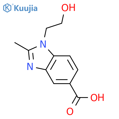 1-(2-Hydroxyethyl)-2-methyl-1H-benzoimidazole-5-carboxylic Acid structure