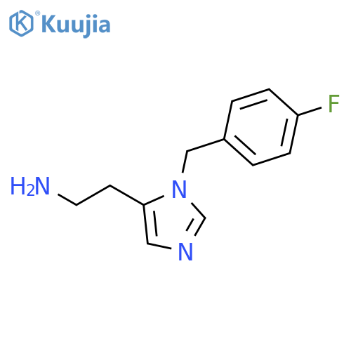 1-[(4-fluorophenyl)methyl]-1H-Imidazole-5-ethanamine structure