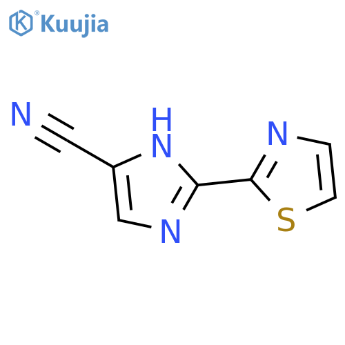 1H-Imidazole-5-carbonitrile,2-(2-thiazolyl)- structure
