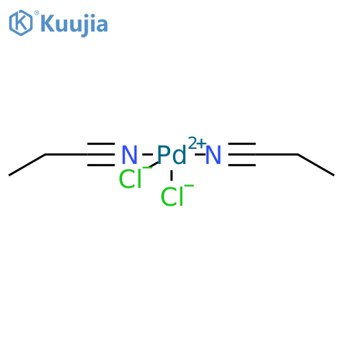 Palladium, dichlorobis(propanenitrile)- structure
