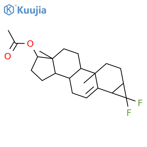 (3ar,3bs,5as,6s,8as,8br)-1,1-difluoro-3a,5a-dimethyl-1,1a,2,3,3a,3b,4,5,5a,6,7,8,8a,8b,9,10b-hexadecahydrocyclopenta[a]cyclopropa[i]phenanthren-6-yl Acetate structure