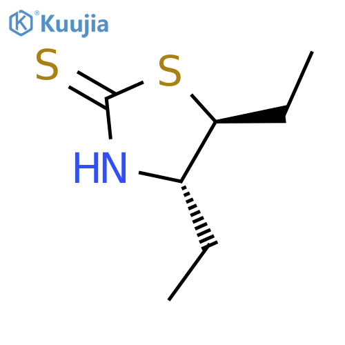 2-Thiazolidinethione, 4,5-diethyl-, trans- structure