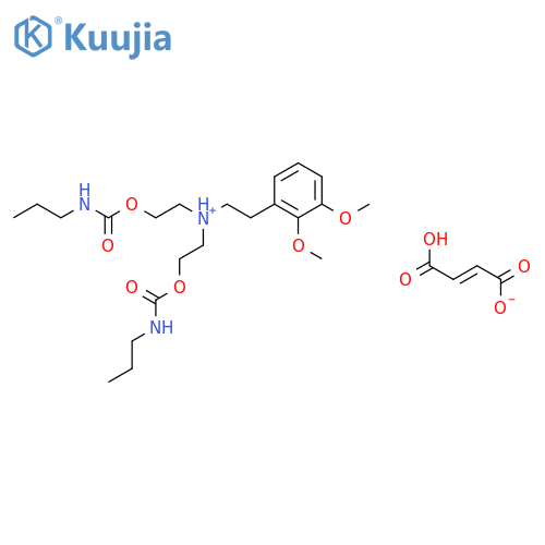 2-(2,3-dimethoxyphenyl)-N,N-bis{2-[(propylcarbamoyl)oxy]ethyl}ethanaminium (2Z)-3-carboxyprop-2-enoate structure
