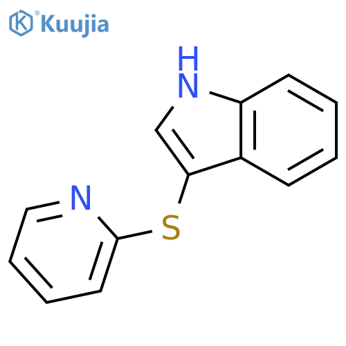 1H-INDOLE, 3-(2-PYRIDINYLTHIO)- structure