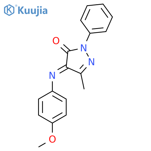 2-Pyrazolin-5-one, 4-[(p-methoxyphenyl)imino]-3-methyl-1-phenyl- structure
