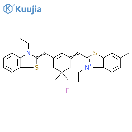 Benzothiazolium, 3-ethyl-2-[[3-[(3-ethyl-2(3H)-benzothiazolylidene)methyl]-5,5-dimethyl-2-cyclohexen-1-ylidene]methyl]-6-methyl-, iodide (1:1) structure