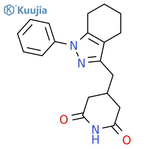 2,6-Piperidinedione,4-[(4,5,6,7-tetrahydro-1-phenyl-1H-indazol-3-yl)methyl]- structure