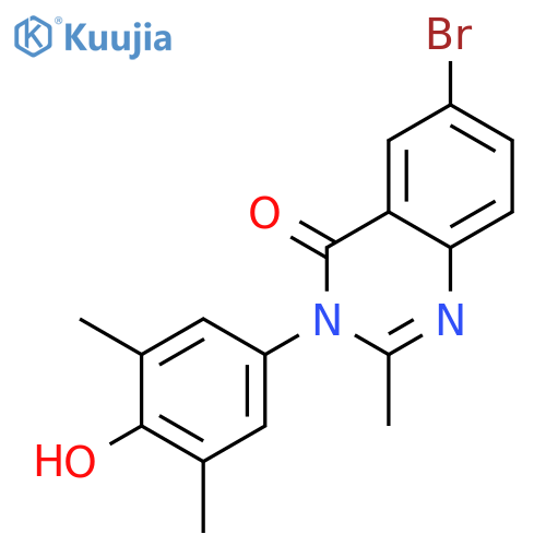 4(3H)-Quinazolinone,6-bromo-3-(4-hydroxy-3,5-dimethylphenyl)-2-methyl- structure