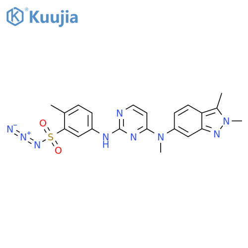 5-[[4-[(2,3-Dimethyl-2H-indazol-6-yl)methylamino]-2-pyrimidinyl]amino]-2-methylbenzenesulfonyl azide structure