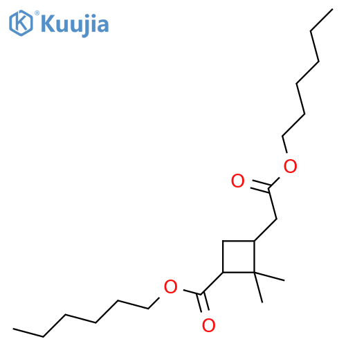 Cyclobutaneacetic acid,3-carboxy-2,2-dimethyl-, dihexyl ester (6CI,8CI) structure