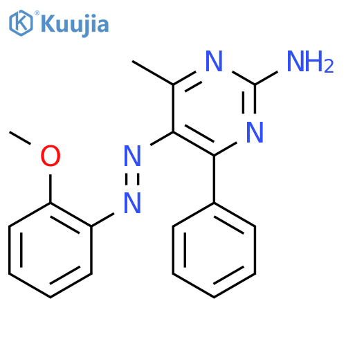 2-Pyrimidinamine,5-[2-(2-methoxyphenyl)diazenyl]-4-methyl-6-phenyl- structure