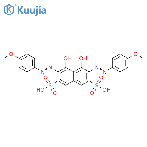 2,7-Naphthalenedisulfonic acid, 4,5-dihydroxy-3,6-bis[2-(4-methoxyphenyl)diazenyl]- structure