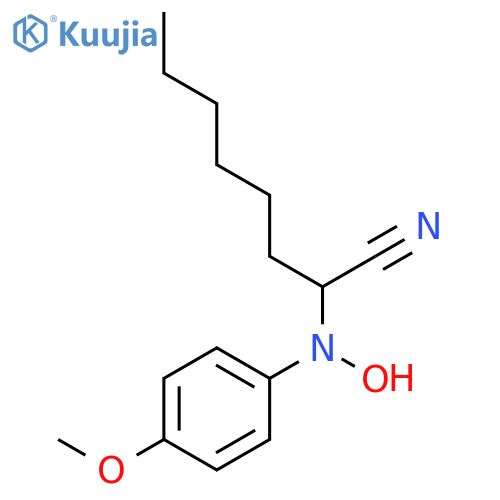 Octanenitrile, 2-[hydroxy(4-methoxyphenyl)amino]- structure