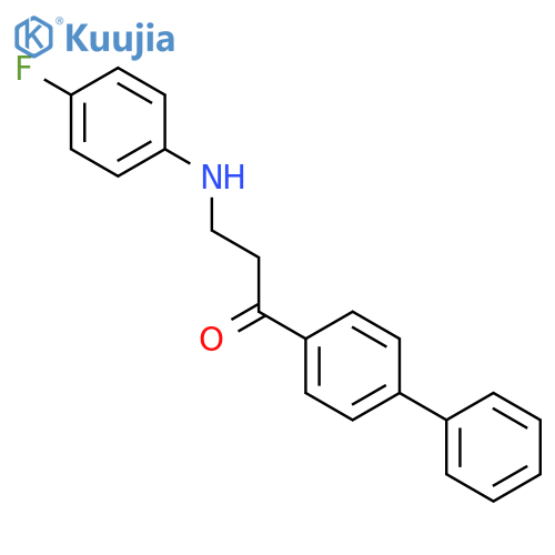 1-1,1'-Biphenyl-4-yl-3-(4-fluoroanilino)-1-propanone structure
