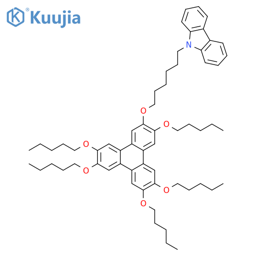 9H-Carbazole,9-[6-[[3,6,7,10,11-pentakis(pentyloxy)-2-triphenylenyl]oxy]hexyl]- structure