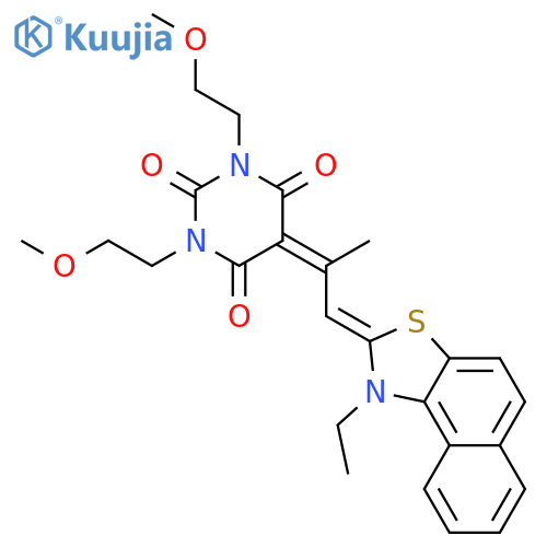 2,4,6(1H,3H,5H)-Pyrimidinetrione,5-[2-(1-ethylnaphtho[1,2-d]thiazol-2(1H)-ylidene)-1-methylethylidene]-1,3-bis(2-methoxyethyl)- structure