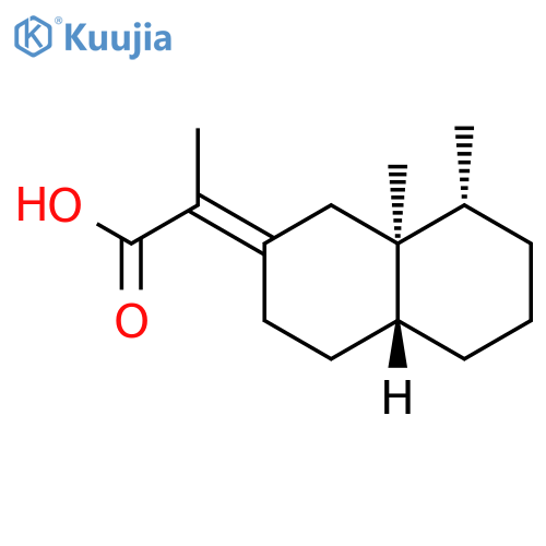 Propanoic acid, 2-[(4aR,8R,8aS)-octahydro-8,8a-dimethyl-2(1H)-naphthalenylidene]-, (2E)- structure