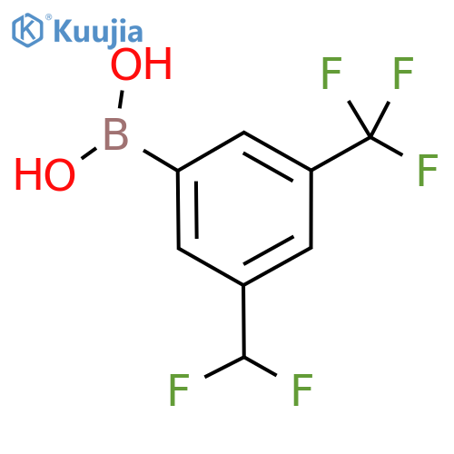 Boronic acid, B-[3-(difluoromethyl)-5-(trifluoromethyl)phenyl]- structure