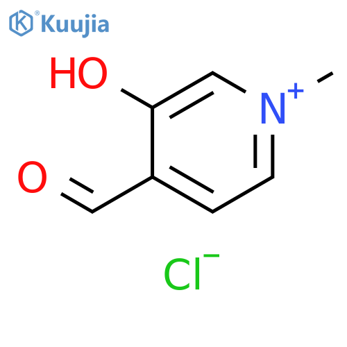 Pyridinium, 4-formyl-3-hydroxy-1-methyl-, chloride (1:1) structure