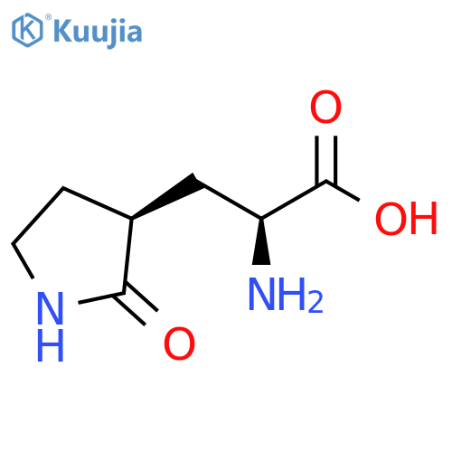 (2S)-2-amino-3-(3S)-2-oxopyrrolidin-3-ylpropanoic acid structure
