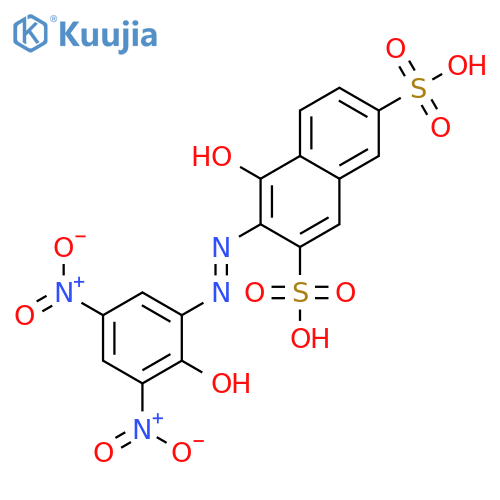 2,7-Naphthalenedisulfonicacid, 4-hydroxy-3-[2-(2-hydroxy-3,5-dinitrophenyl)diazenyl]- structure