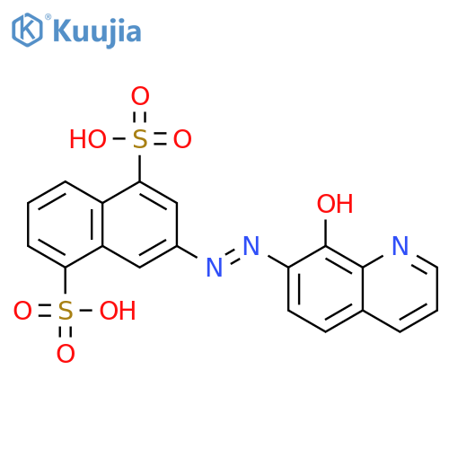 1,5-Naphthalenedisulfonic acid, 3-[(8-hydroxy-7-quinolinyl)azo]- structure