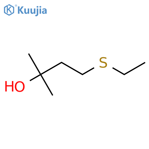 4-(ethylsulfanyl)-2-methylbutan-2-ol structure