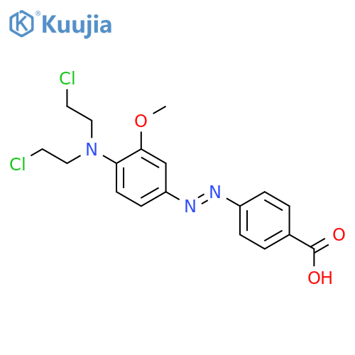 Benzoicacid, 4-[2-[4-[bis(2-chloroethyl)amino]-3-methoxyphenyl]diazenyl]- structure