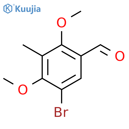 5-bromo-2,4-dimethoxy-3-methylbenzaldehyde structure