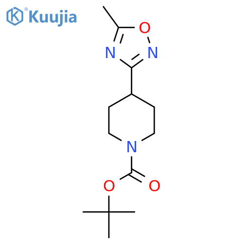 Tert-butyl 4-(5-methyl-1,2,4-oxadiazol-3-yl)piperidine-1-carboxylate structure