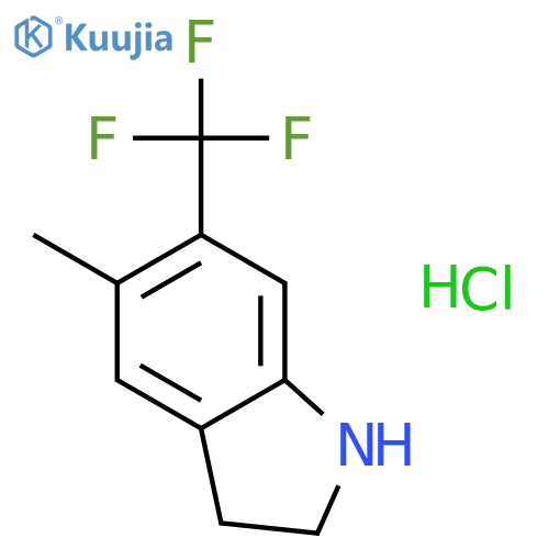 5-Methyl-6-(trifluoromethyl)indoline hydrochloride structure