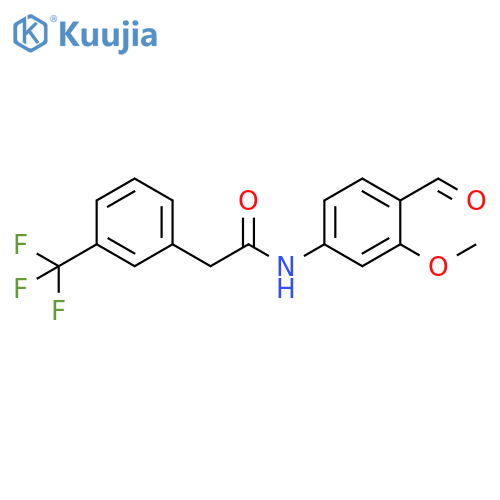 Benzeneacetamide, N-(4-formyl-3-methoxyphenyl)-3-(trifluoromethyl)- structure