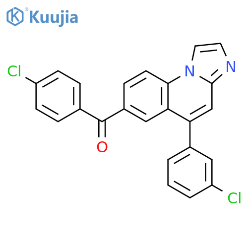Methanone,(4-chlorophenyl)[5-(3-chlorophenyl)imidazo[1,2-a]quinolin-7-yl]- structure