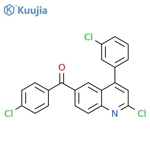 Methanone, [2-chloro-4-(3-chlorophenyl)-6-quinolinyl](4-chlorophenyl)- structure