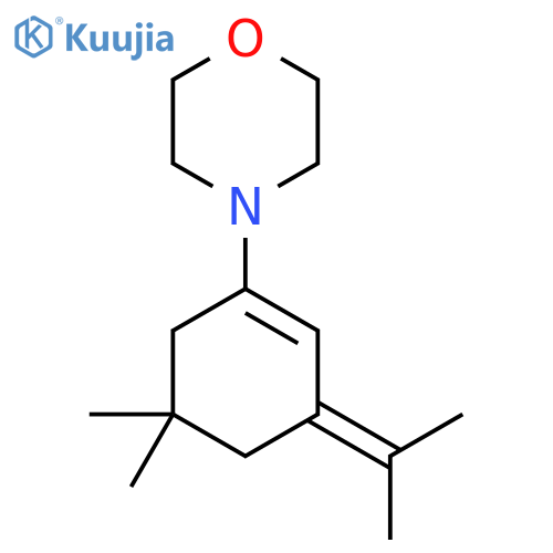 Morpholine, 4-(3-isopropylidene-5,5-dimethyl-1-cyclohexen-1-yl)- structure