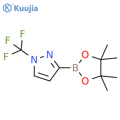 1H-Pyrazole, 3-(4,4,5,5-tetramethyl-1,3,2-dioxaborolan-2-yl)-1-(trifluoromethyl)- structure