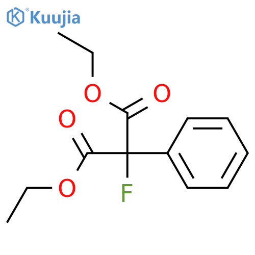1,3-diethyl 2-fluoro-2-phenylpropanedioate structure