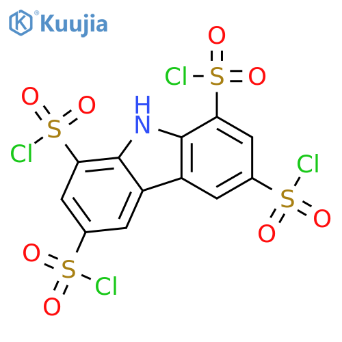 9H-Carbazole-1,3,6,8-tetrasulfonyl tetrachloride structure