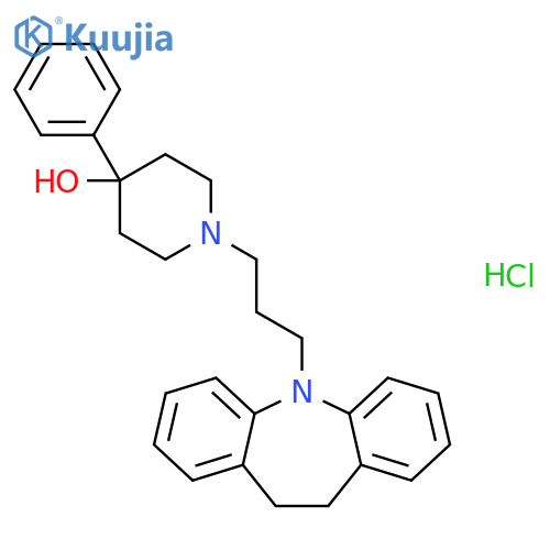 4-Piperidinol,1-[3-(10,11-dihydro-5H-dibenz[b,f]azepin-5-yl)propyl]-4-phenyl-, hydrochloride(1:1) structure