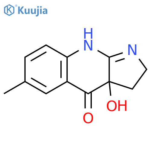 4H-Pyrrolo[2,3-b]quinolin-4-one, 2,3,3a,9-tetrahydro-3a-hydroxy-6-methyl- structure