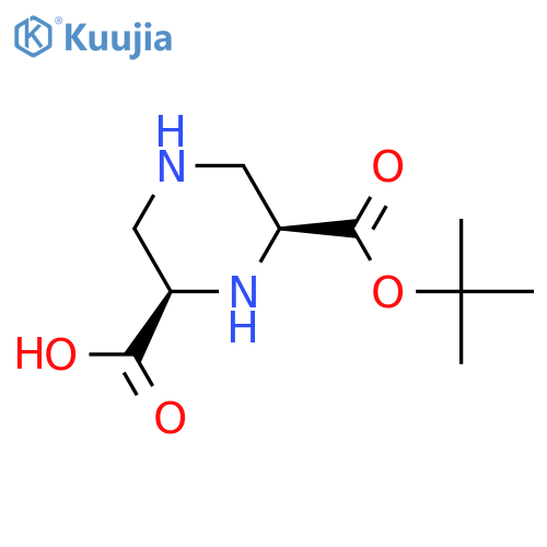 rac-(2R,6S)-6-(tert-butoxy)carbonylpiperazine-2-carboxylic acid structure